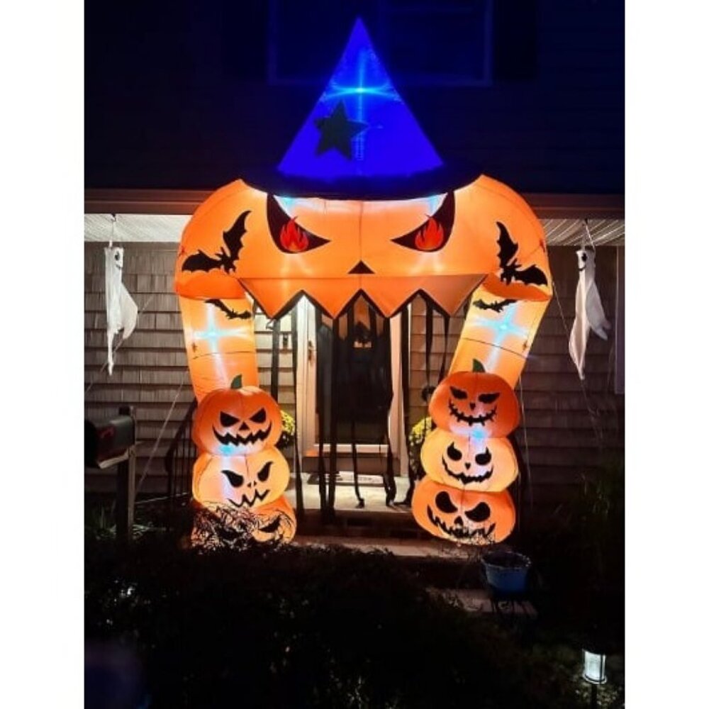12FT Tall Halloween Inflatables Archway Giant Halloween Arch, Pumpkin Halloween